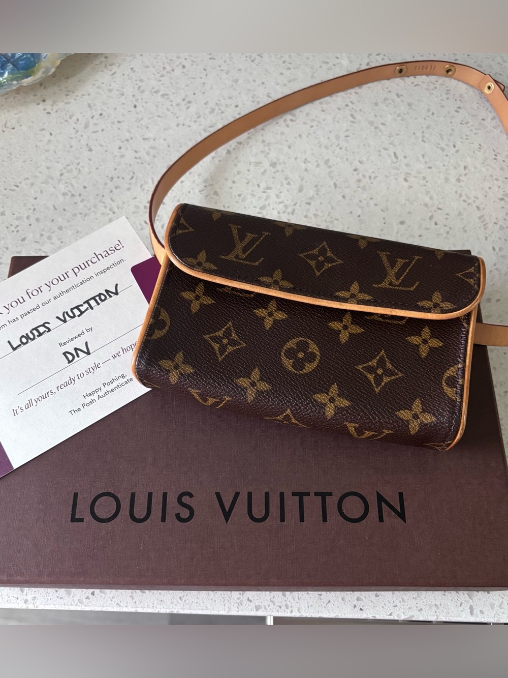 Louis Vuitton Pochette Florentine Monogram ( With Snap Leather Belt (XS) Belt